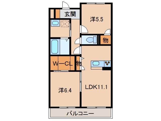 和歌山市有家のマンションの間取り