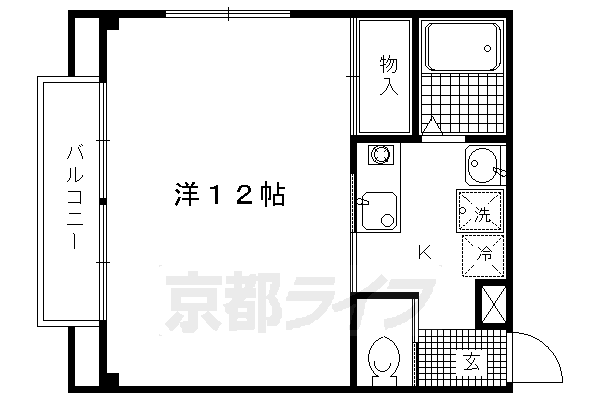 京都市上京区宮垣町のマンションの間取り