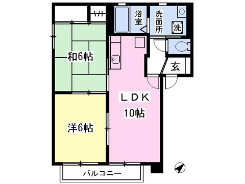 アスティ壱番館の間取り