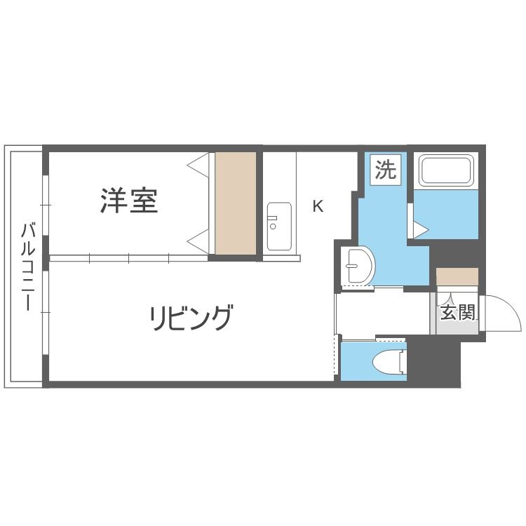 札幌市北区北三十七条西のマンションの間取り