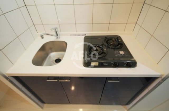 キッチン　ミュプレ北浜　2口ガスシステムキッチン