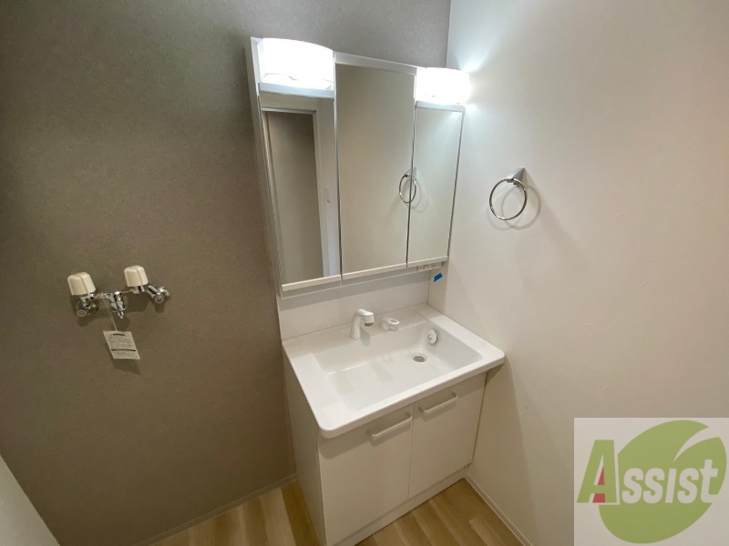 洗面設備　シャンプードレッサー。身支度はここでばっちりですね。