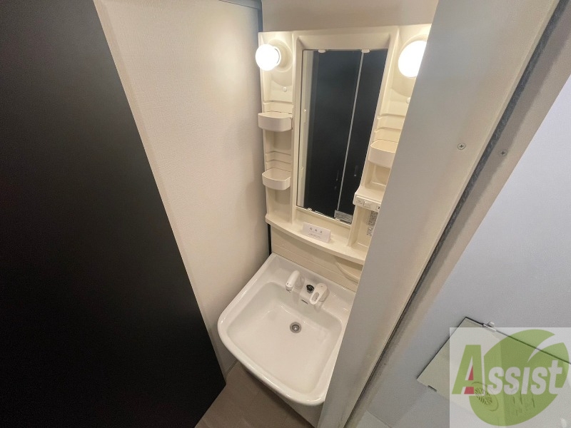 洗面設備　シャンプードレッサー。身支度はここでばっちりですね。