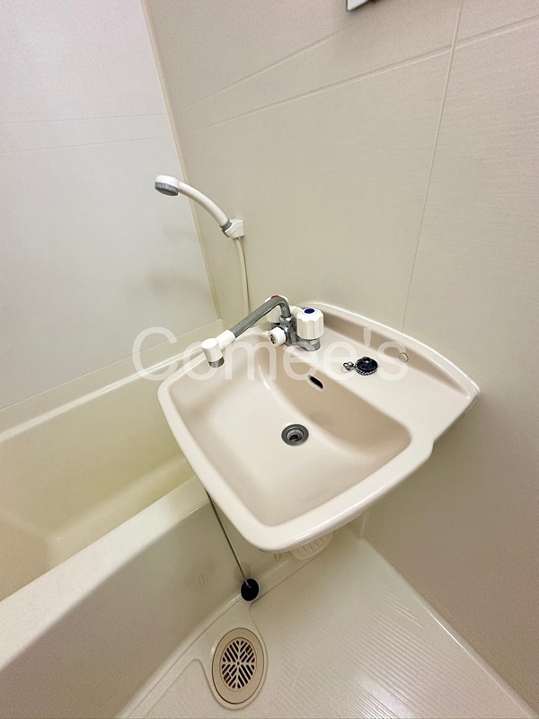 洗面設備　洗面台はバスルームに設置されています