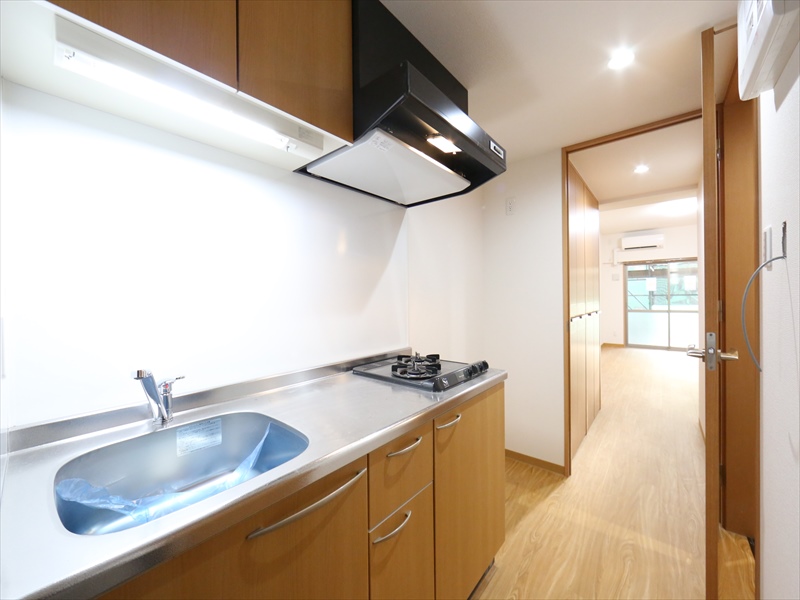 キッチン　システムキッチン　ガス2口コンロ