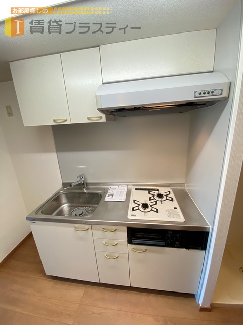 キッチン　２口ガスコンロ搭載
