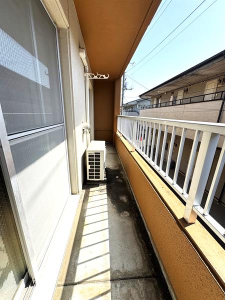 バルコニー　日当たり良好のベランダです