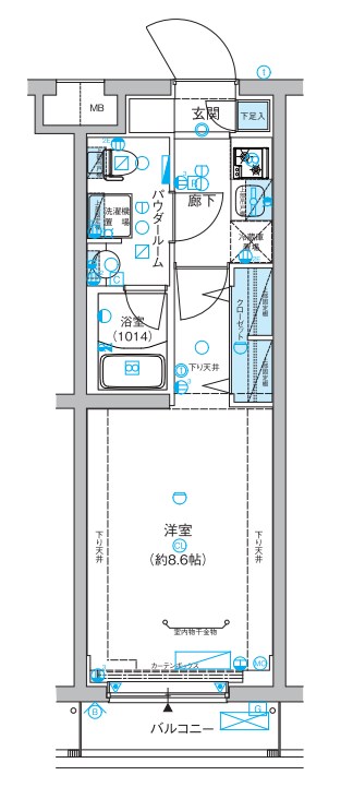 西武池袋線 富士見台駅 徒歩2分 5階建 築5年の間取り写真