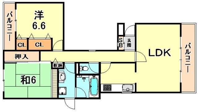 パーク・ノヴァ御影の間取り写真
