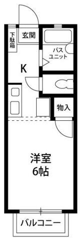 ＪＲ中央線 高円寺駅 徒歩13分 2階建 築34年の間取り写真