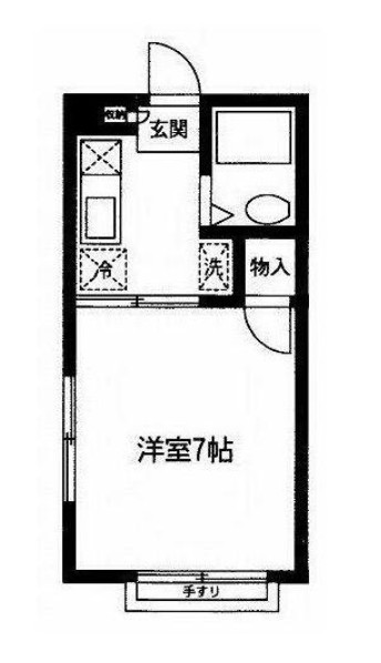 京王線 下高井戸駅 徒歩2分 2階建 築34年の間取り写真