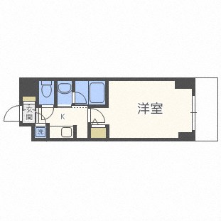 QCフラット北堀江の間取り写真