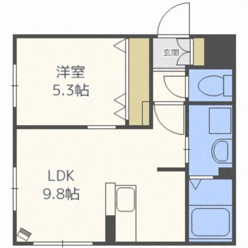 地下鉄南北線 自衛隊前駅 徒歩6分 4階建 築12年の間取り写真