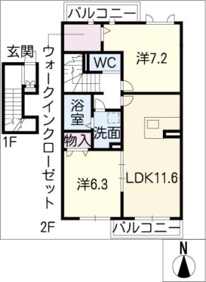 グレイシャス歌里の間取り写真
