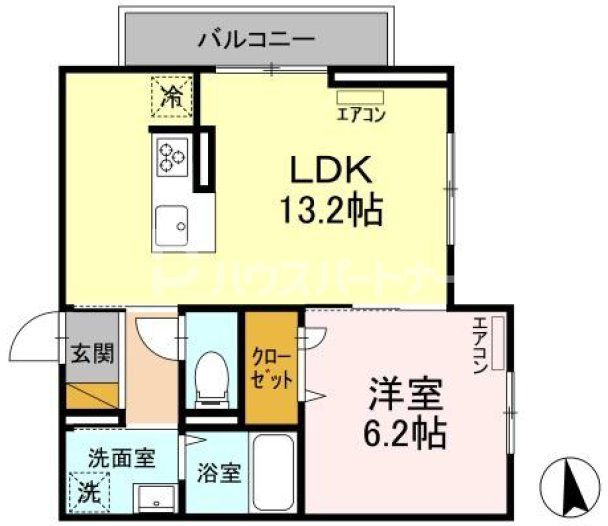D-room弁天3丁目 Aの間取り写真