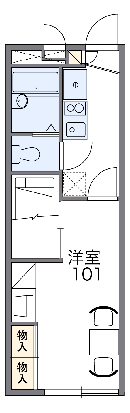 レオパレスサンロード石脇の間取り