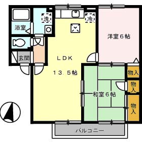 アムールE棟の間取り