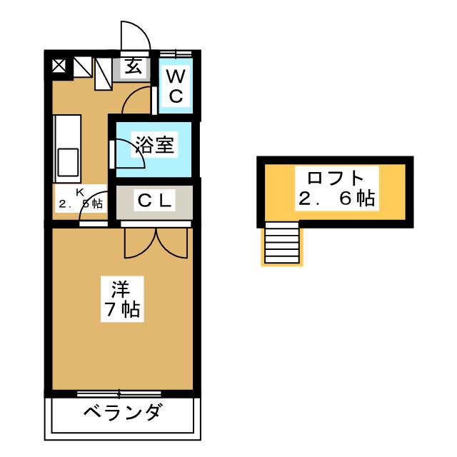 サンコテージＢの間取り