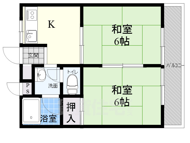 MJハイツ東別府の間取り