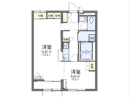 レオパレスＣａｌｍａの間取り