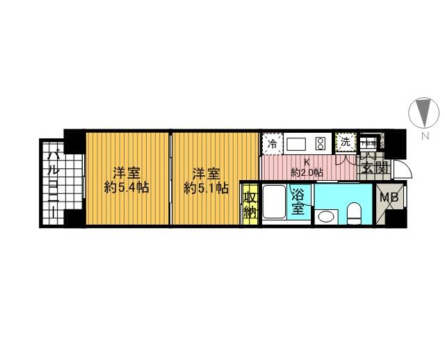 横浜市港北区樽町のマンションの間取り