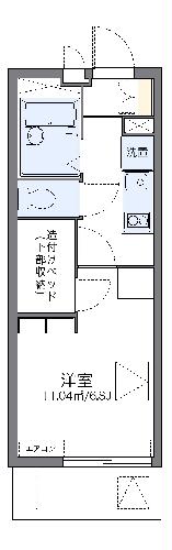 レオパレス八筋町の間取り