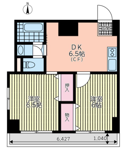 横浜市鶴見区豊岡町のマンションの間取り