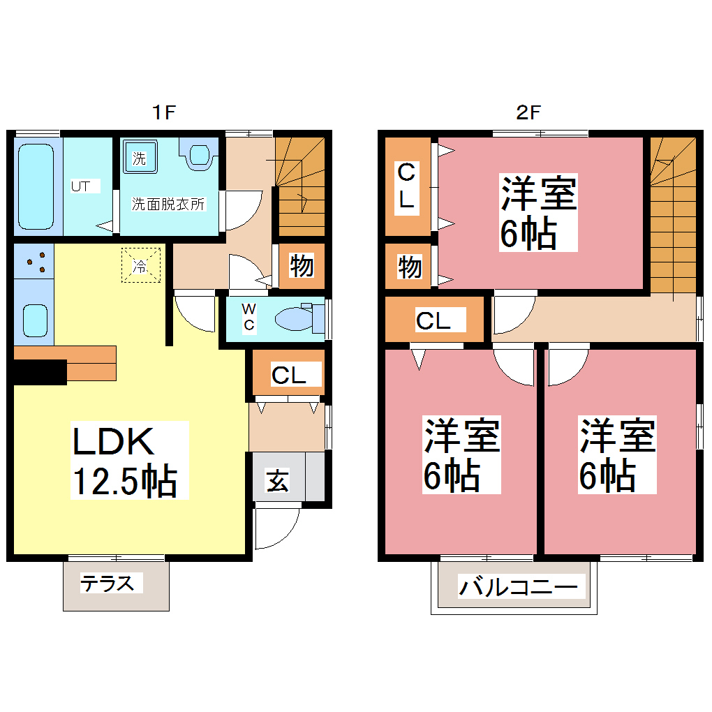 ベラカーサ社南Cの間取り