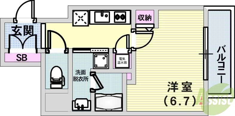 アドバンス神戸アルティスの間取り