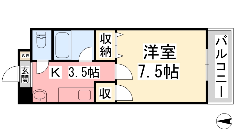 ダイヤモンドビュー衣山の間取り