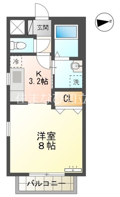 豊田市渋谷町のアパートの間取り