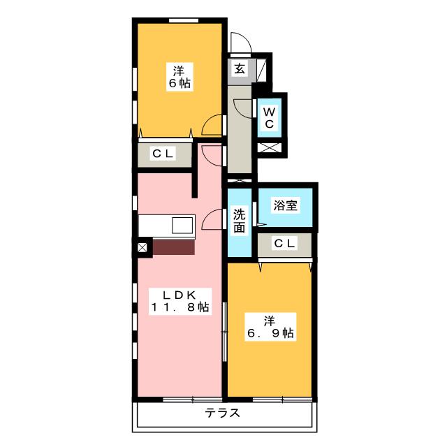 パストラル　Ｂの間取り