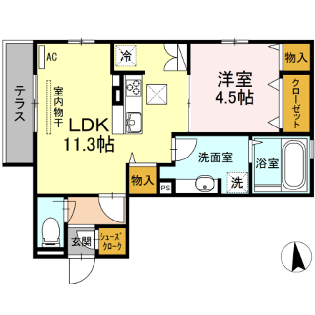 クイーンズ武蔵小杉　EASTの間取り