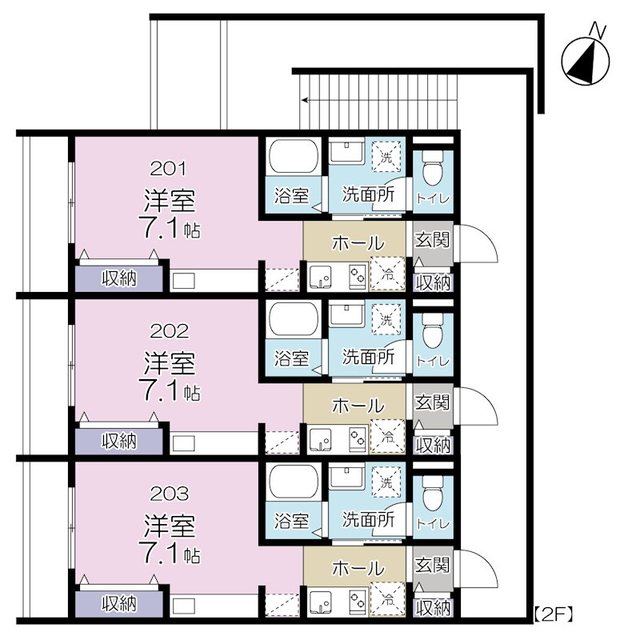 相模原市中央区相生のアパートの間取り