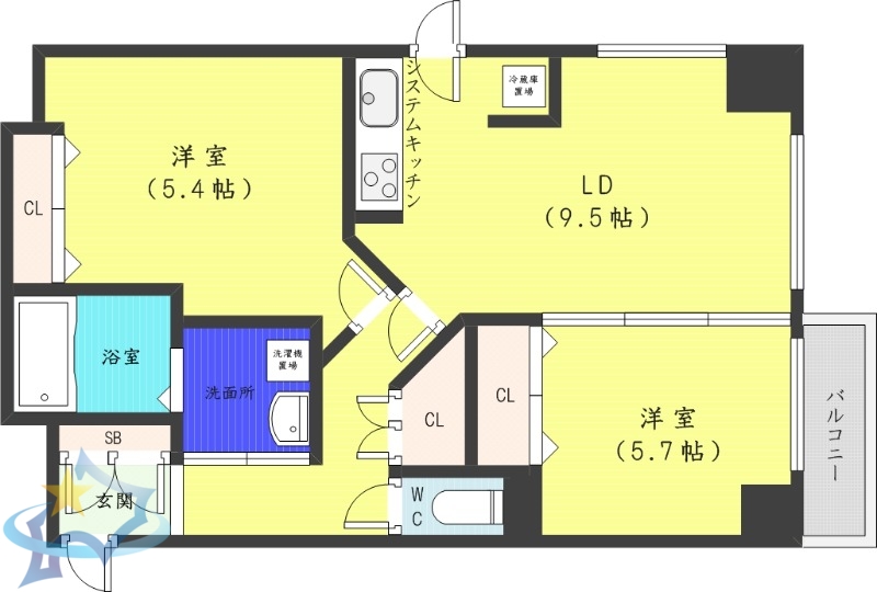 SUUMO】豊水すすきの 2LDK 16階(CLEAR不動産 (株)クリアエステイト提供)／北海道札幌市中央区南三条西１／豊水すすきの駅の賃貸・部屋探し情報（100401087802）  | 賃貸マンション・賃貸アパート