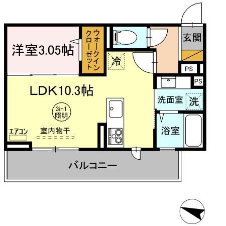 印旛郡酒々井町中川のアパートの間取り