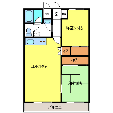 リバーサイド中野の間取り