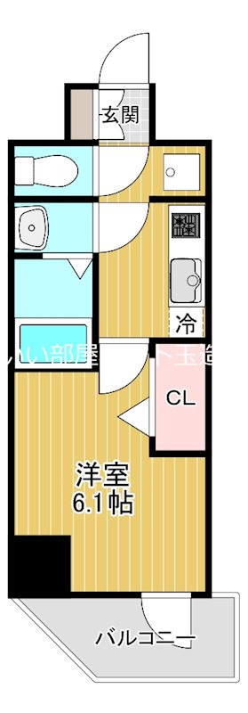 大阪市天王寺区勝山のマンションの間取り