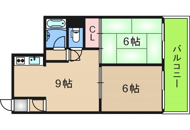 井下カウベル帝塚山の間取り