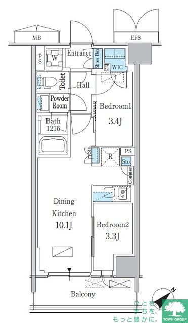 パークアクシス品川南大井パークフロントの間取り