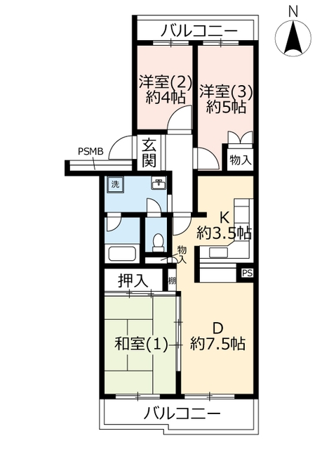 ＵＲパークシティ鴻巣駅前プラザ第二の間取り