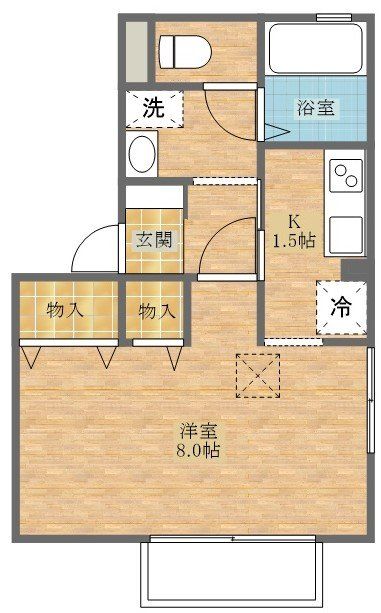 ビューコーポＨＡＲＵVの間取り