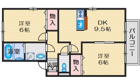 Dクレイン（ディークレイン）の間取り