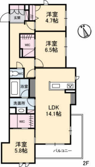 広島市安佐南区大町東のマンションの間取り