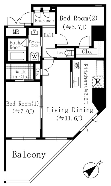 堀之内マンションの間取り