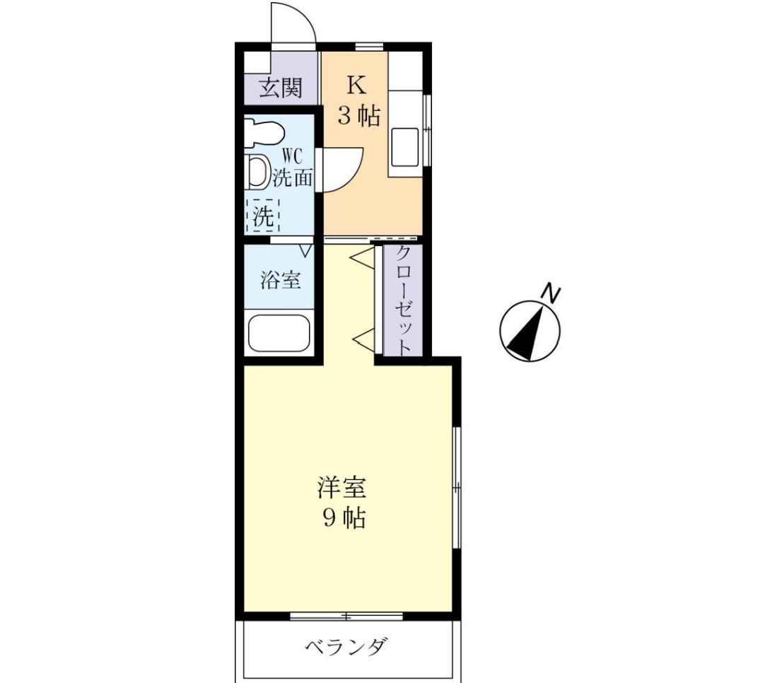 カシータ中田の間取り