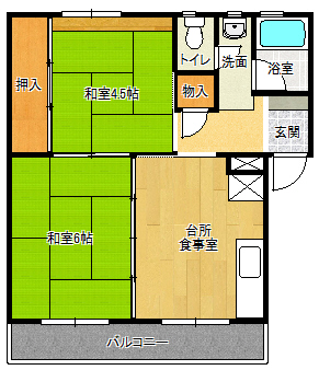 有野団地B05-503の間取り