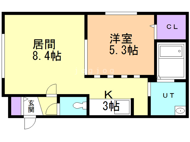 札幌市西区西町南のマンションの間取り