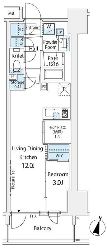 リビオ北品川リバーサイドテラスの間取り