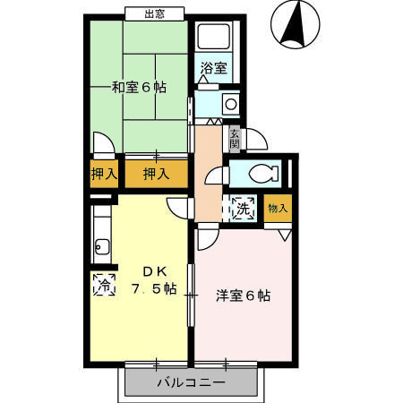 ベルメゾン２４　B棟の間取り